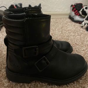 Toddlers boots can dress up or dress down.